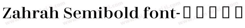 Zahrah Semibold font字体转换